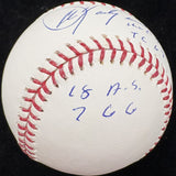 Carl Yastrzemski HOF 1989 Signed Stat Baseball PSA/DNA