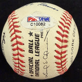Willie Mays HOF 1979 Signed Stat Baseball Beckett BAS LOA