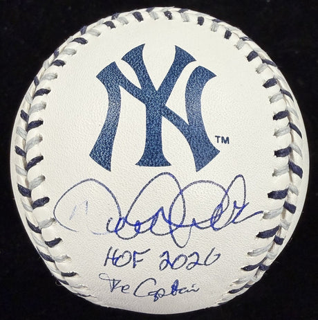 Derek Jeter HOF 2020 The Captain Signed Yankees Team Stitch Logo Baseball MLB 