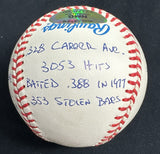 Rod Carew HOF 91 Signed Reggie Jackson Stat Baseball RJ Hologram