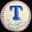 Alex Rodriguez 2003 AL MVP Signed Rangers Team Stitch Logo Baseball JSA Witness 
