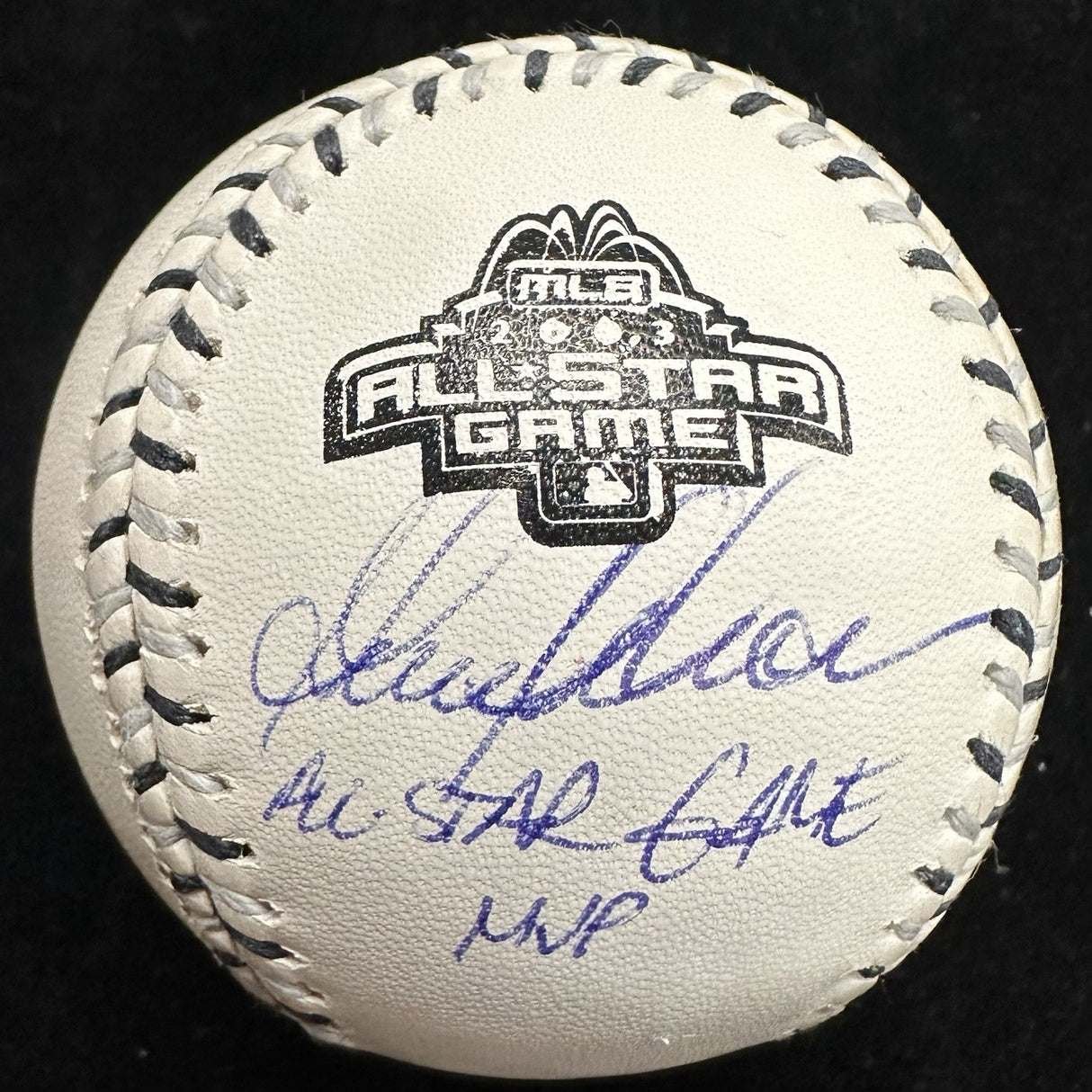 Garrett Anderson 03 ASG MVP Signed 2003 All Star Game Logo Baseball PSA/DNA