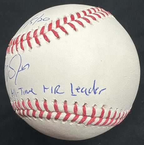 Mike Trout Angels All Time HR Leader Signed Baseball MLB Holo 
