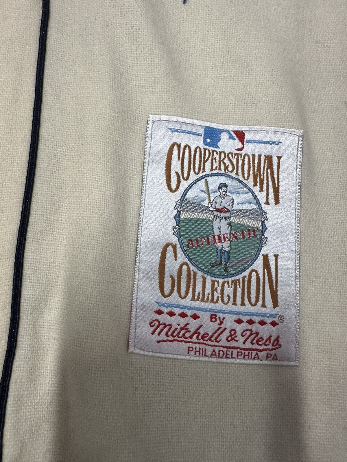 Lou Boudreau Signed Authentic Cleveland Indians Mitchell Ness Stat Jersey PSA 