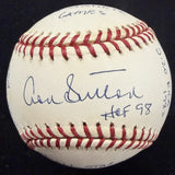 Don Sutton Signed Reggie Jackson Stat Baseball Complete Box Bag Cert