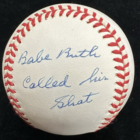 Joe Sewell 1932 Yankees Ruth Called Shot Signed Baseball PSA/DNA LOA