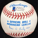 Tom Brown Super Bowl 1&2 Senators Signed Baseball Beckett Holo