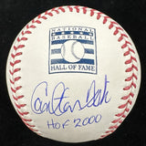 Carlton Fisk HOF 2000 Signed Hall Of Fame Logo Baseball MLB Holo Fanatics 