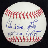 Pedro Jaime Martinez Matthew 19:26 Signed Full Name Baseball MLB Holo