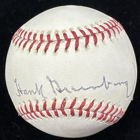 Hank Greenberg Signed Official National League Warren Giles Baseball JSA LOA 