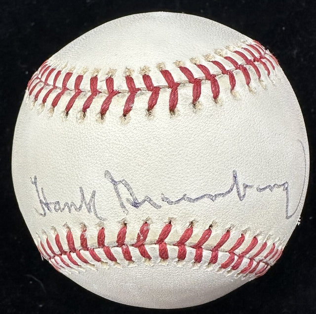 Hank Greenberg Signed Official National League Warren Giles Baseball JSA LOA 