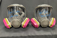 Bryan Cranston Aaron Paul Signed Breaking Bad Mask Set SWAU Holo 