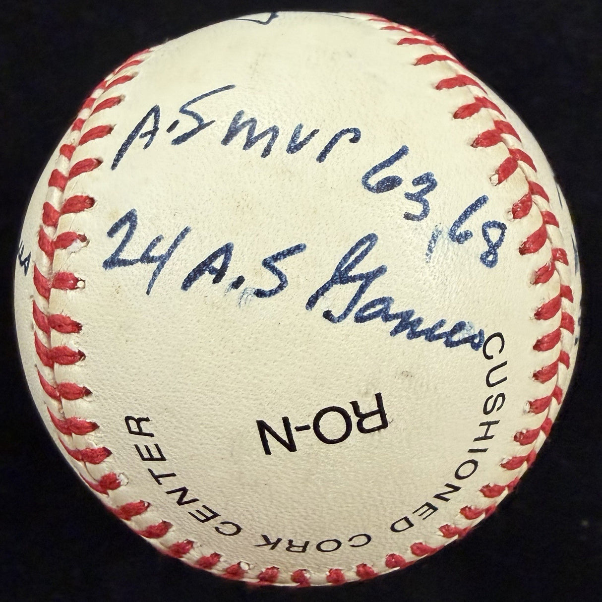 Willie Mays HOF 1979 Signed Stat Baseball Beckett BAS LOA