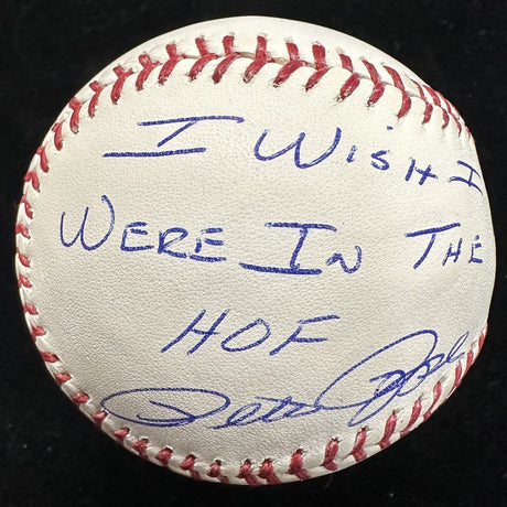Pete Rose I Wish I Were In The HOF Signed Baseball Rose Hologram 