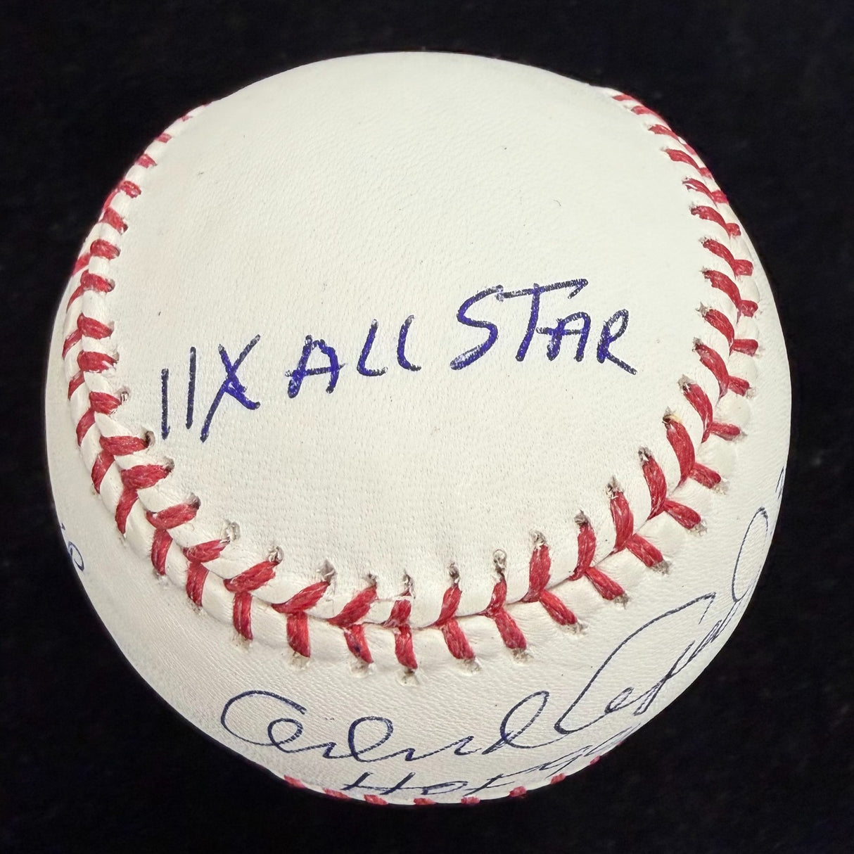 Orlando Cepeda HOF 99 7 Inscription Stat Baseball JSA Witness Holo
