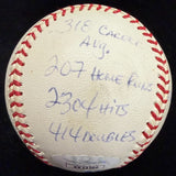 Kirby Puckett HOF 01 Signed Reggie Jackson RJ Stat Baseball Complete Box BagHolo