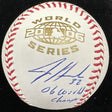 Josh Hancock 06 WS Champs Signed 2006 World Series Logo Baseball JSA LOA
