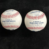 Tom Glavine 91 NL CY 98 NL CY Signed Stat Baseballs JSA 