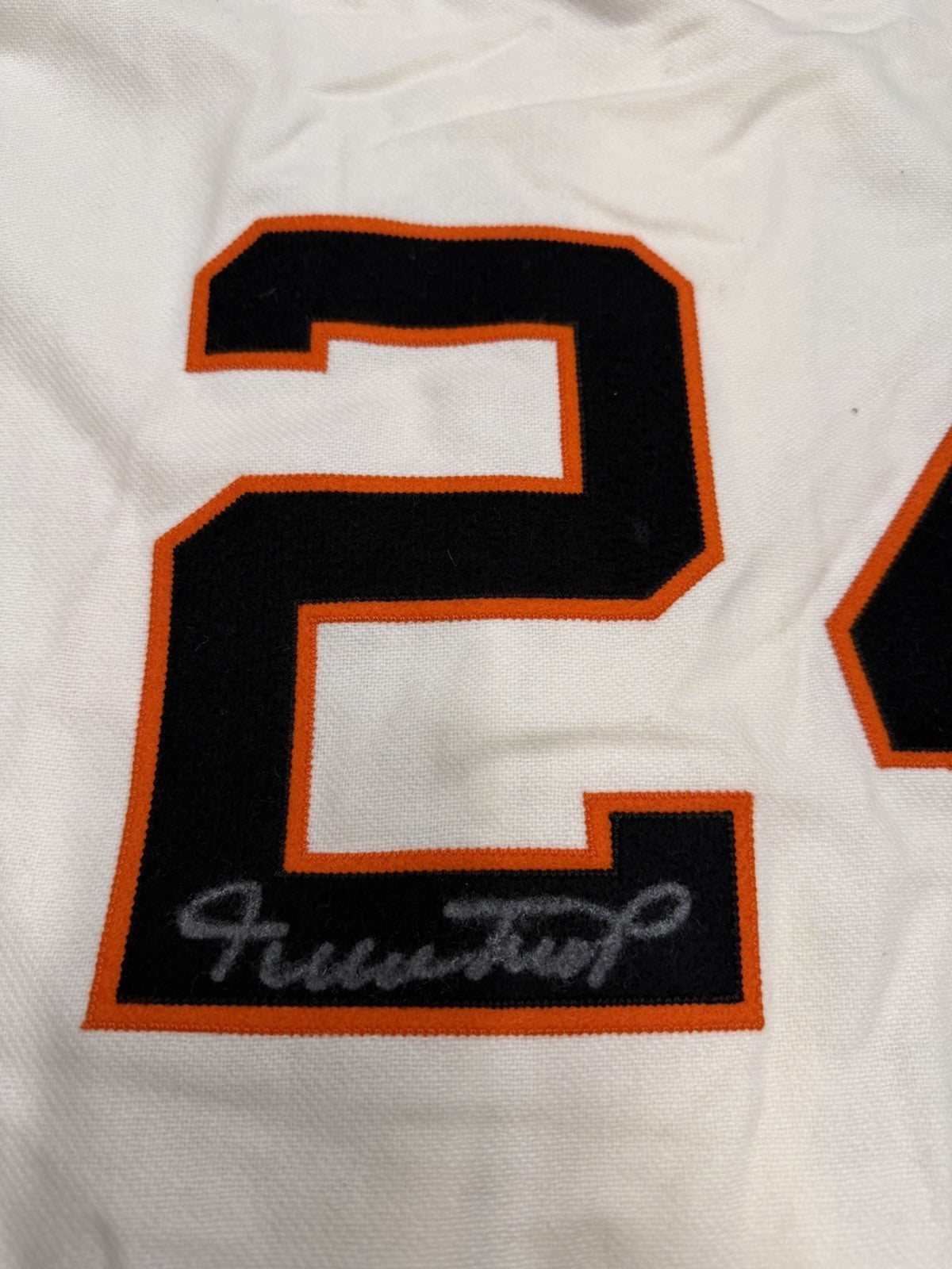 Willie Mays Signed Authentic New York Giants M&N Jersey PSA/DNA LOA