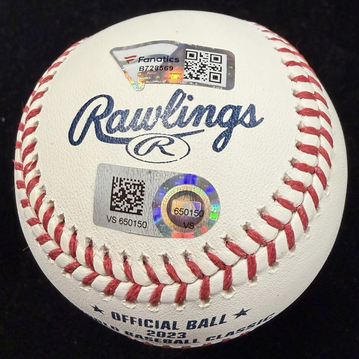 Shohei Ohtani Mike Trout Dual Signed 2023 WBC Logo Baseball MLB Holo Fanatics