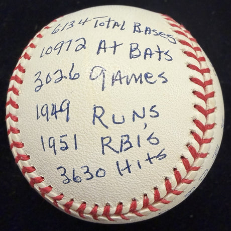 Stan Musial Signed Reggie Jackson Stat Baseball Complete Box Bag Cert