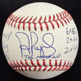 Albert Pujols Signed 7 Inscription Stat Baseball MLB Holo Fanatics LE 2/12