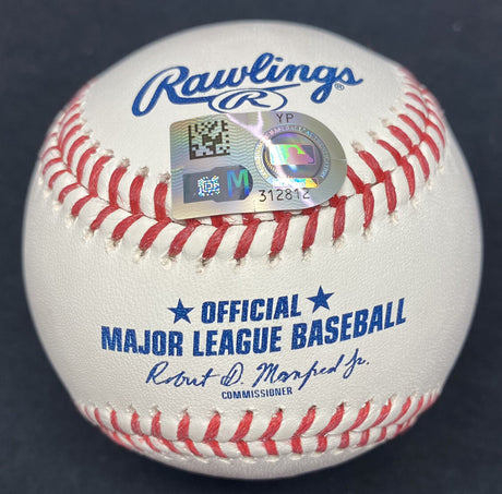 Derek Jeter The Dive 7-1-04 Signed Baseball MLB Holo
