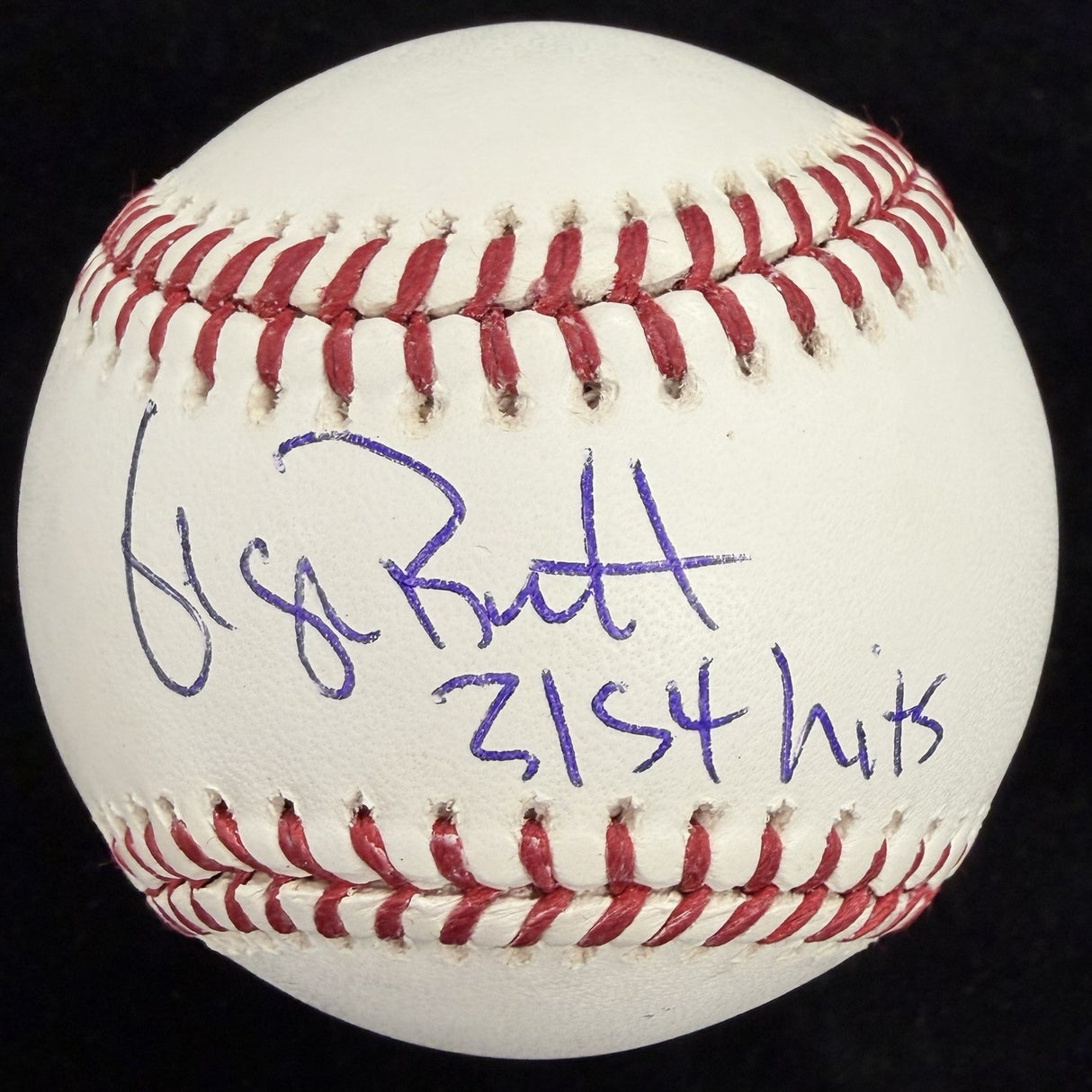 George Brett 3,154 Hits Signed Baseball JSA