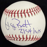 George Brett 3,154 Hits Signed Baseball JSA