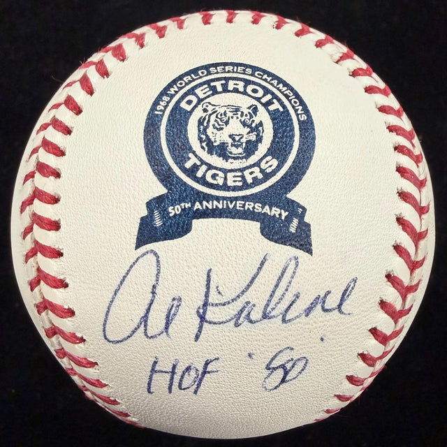 Al Kaline HOF 80 Signed Tigers 1968 World Series Anniversary Logo MLB Holo