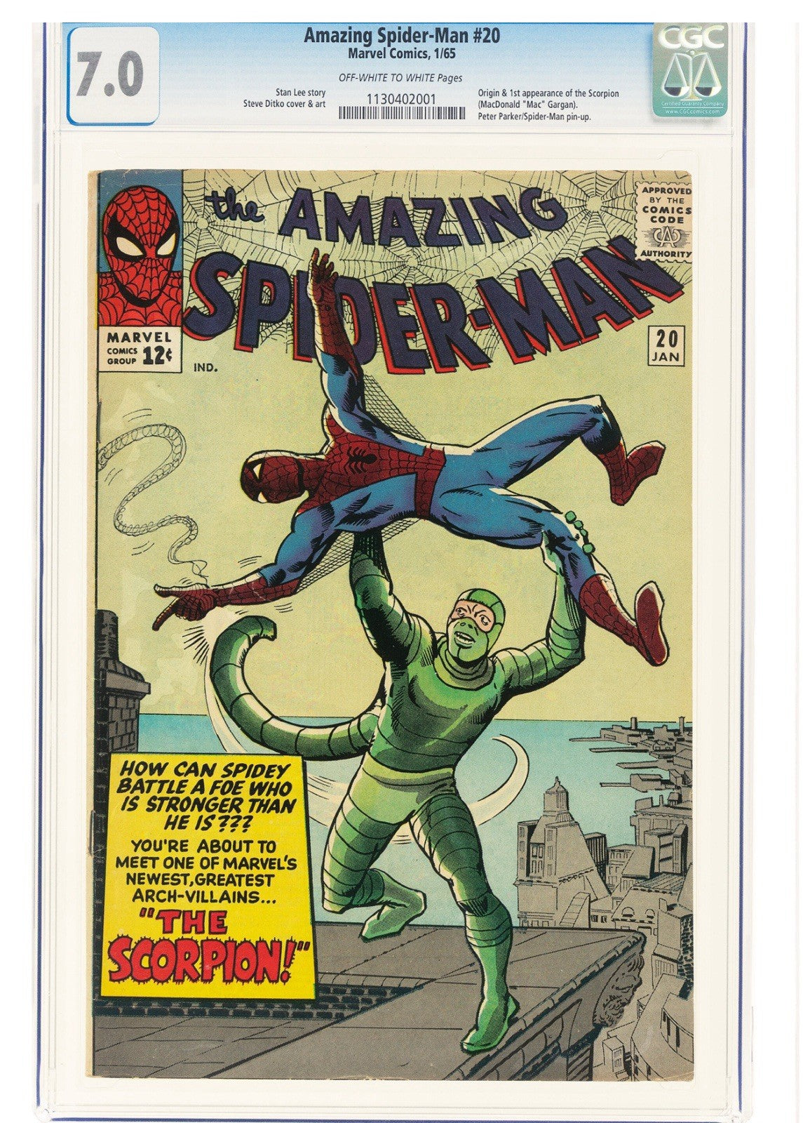 The Amazing Spider-Man #20 (Marvel, 1965) CGC FN/VF 7.0 Comic Book