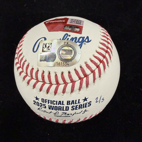 Shohei Ohtani Signed 2025 World Series Logo Baseball MLB Holo Fanatics LE 2/5