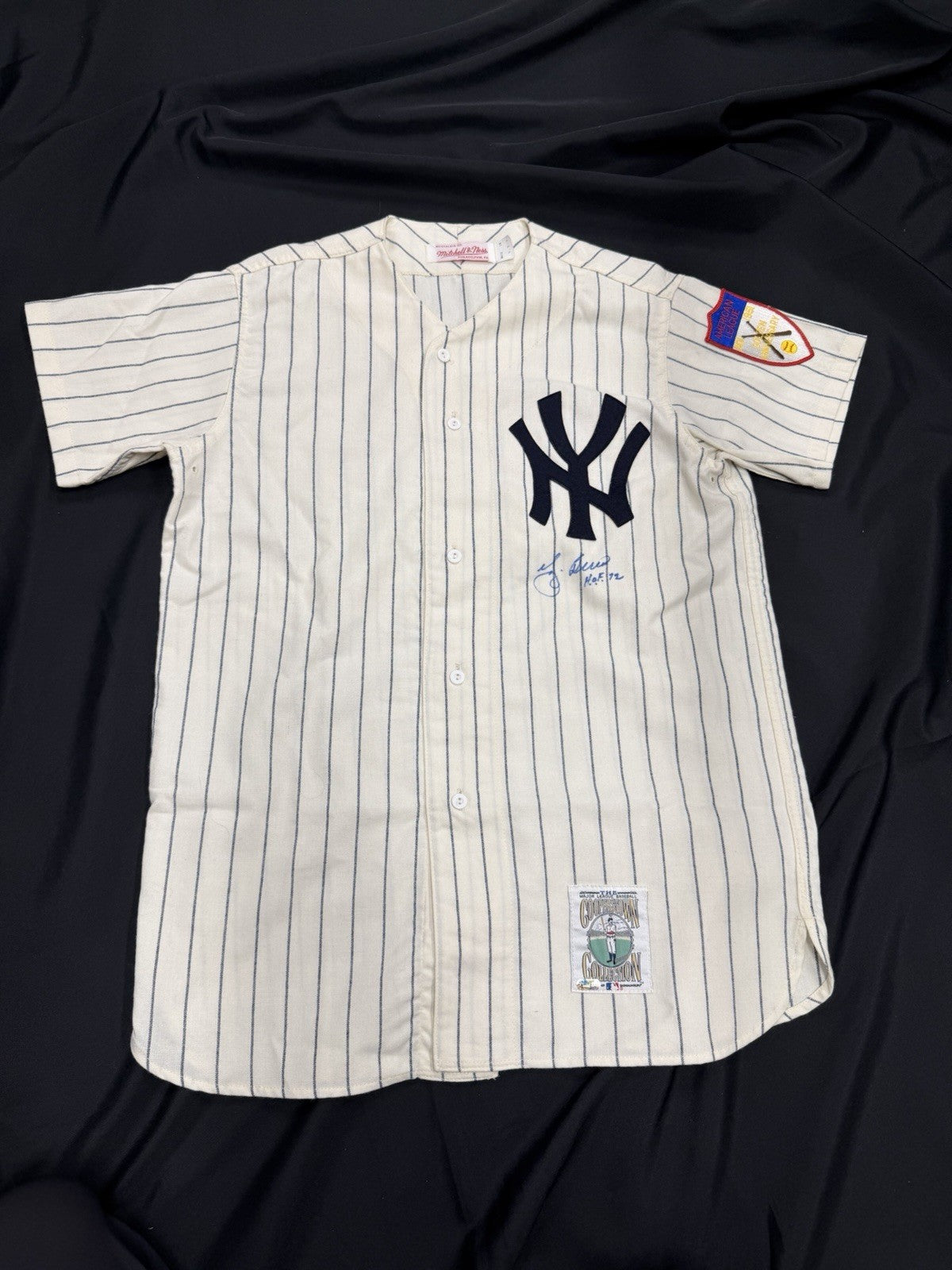 Yogi Berra HOF 72 Signed Authentic Yankees M&N Jersey PSA/DNA LOA