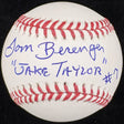 Tom Berenger Jake Taylor #7 Signed Baseball JSA