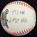 Fred Crime Dog McGriff HOF 2023 Signed Stat Baseball Tristar 