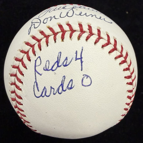 Tom Seaver Don Werner Reds 4 Cards 0 Dual Signed Baseball PSA/DNA No Hitter