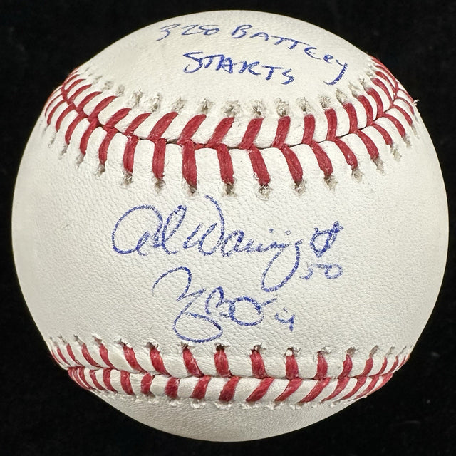 Adam Wainwright Yadier Molina 328 Battery Starts Signed Baseball Beckett Witness