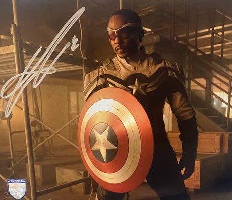 Anthony Mackie Signed Captain America 8x10 Photo OPIX Hologram