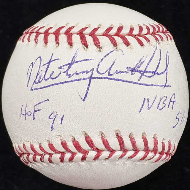 Nate Tiny Archibald HOF 91 NBA 50 Signed Baseball Hollywood Collectibles Holo