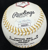 Gary Carter 80-81-82 Signed Gold Glove Logo Baseball JSA