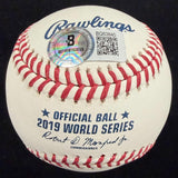 Victor Robles Signed 2019 World Series Logo Baseball Beckett