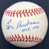 Lou Boudreau HOF 1970 1948 Indians World Champs Signed Baseball JSA