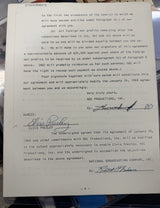Elvis Presley Signed 1968 NBC Comeback Special Contract/Agreement PSA/DNA LOA