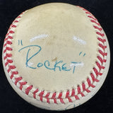 William Roger Clemens Rocket Full Name Nickname Signed Baseball PSA/DNA LOA