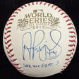 Albert Pujols 3 HR WS GM 3 Signed 2011 World Series Logo Baseball MLB Holo