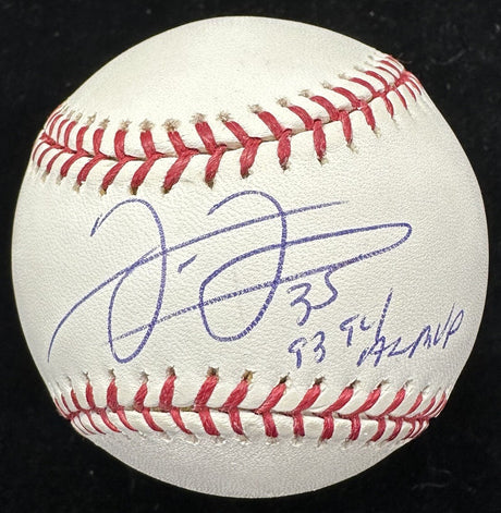 Frank Thomas 93, 94 AL MVP Signed Baseball Tristar 