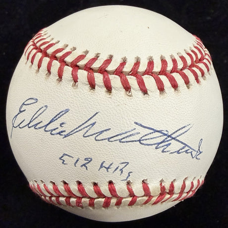 Eddie Mathews 512 HR Signed Baseball PSA/DNA Holo Only