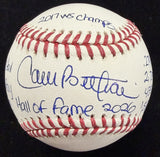 Carlos Beltran Hall Of Fame 2026 Signed Stat Baseball Beckett Witness Holo