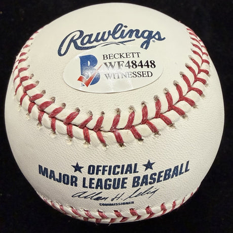 Albert Pujols 5-5 Wrigley Field 100th Logo Signed Baseball Beckett Witness Holo
