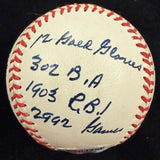 Willie Mays HOF 1979 Signed Stat Baseball Beckett BAS LOA